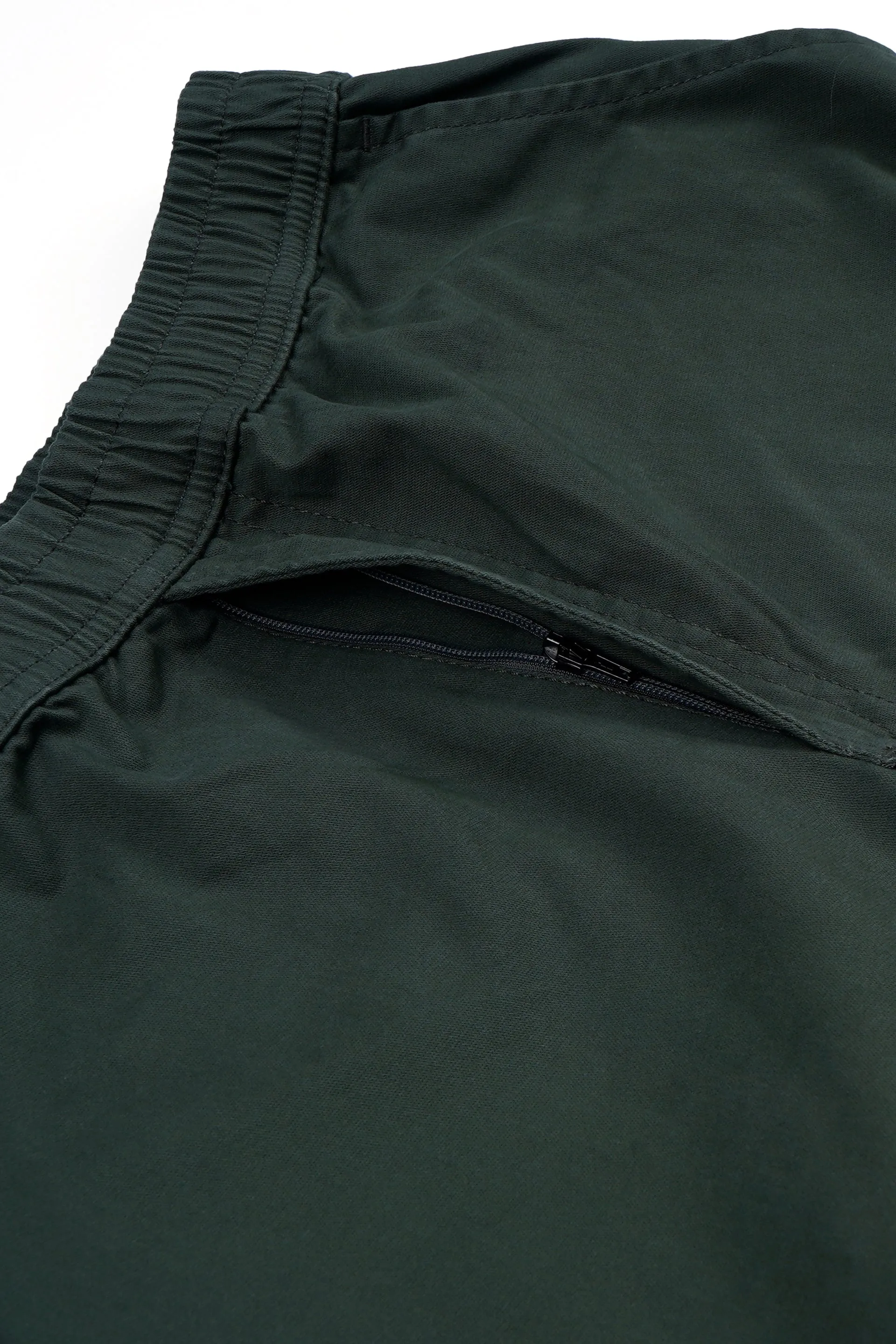 SOFT COTTON RELAXED FLEXIWAIST PANTS IN GREEN
