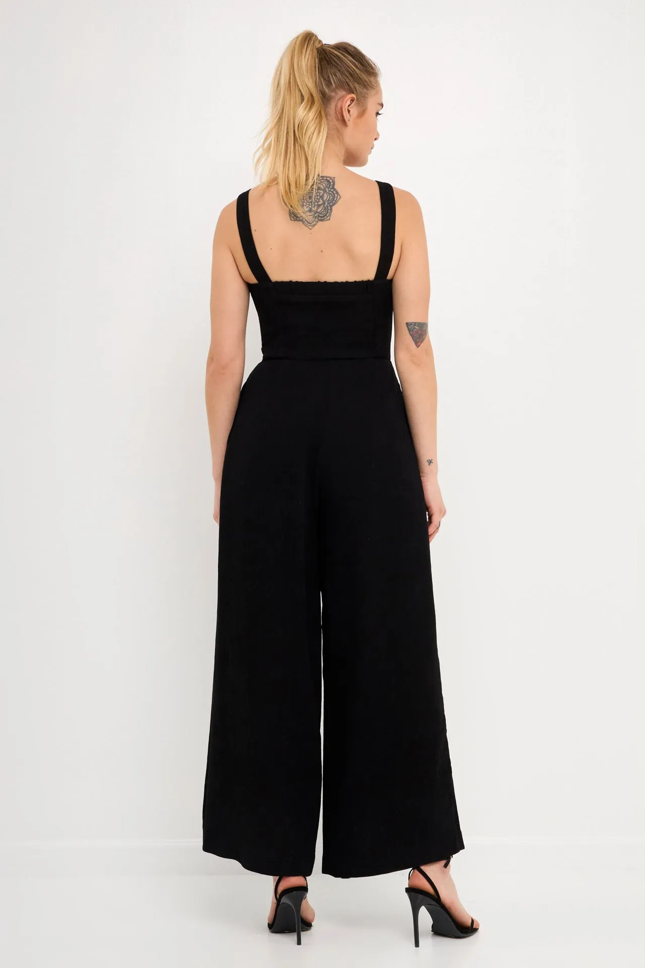 Soft Touch Plisse Twist Jumpsuit