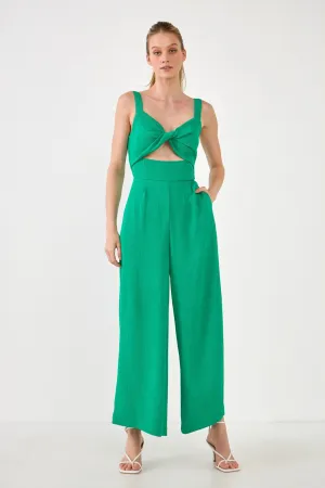 Soft Touch Plisse Twist Jumpsuit