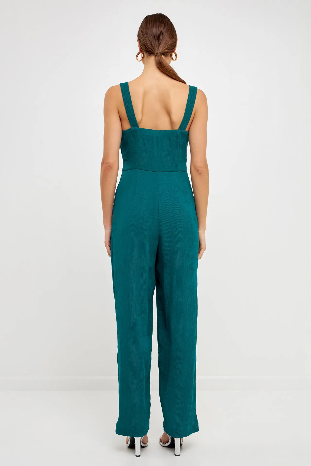 Soft Touch Plisse Twist Jumpsuit