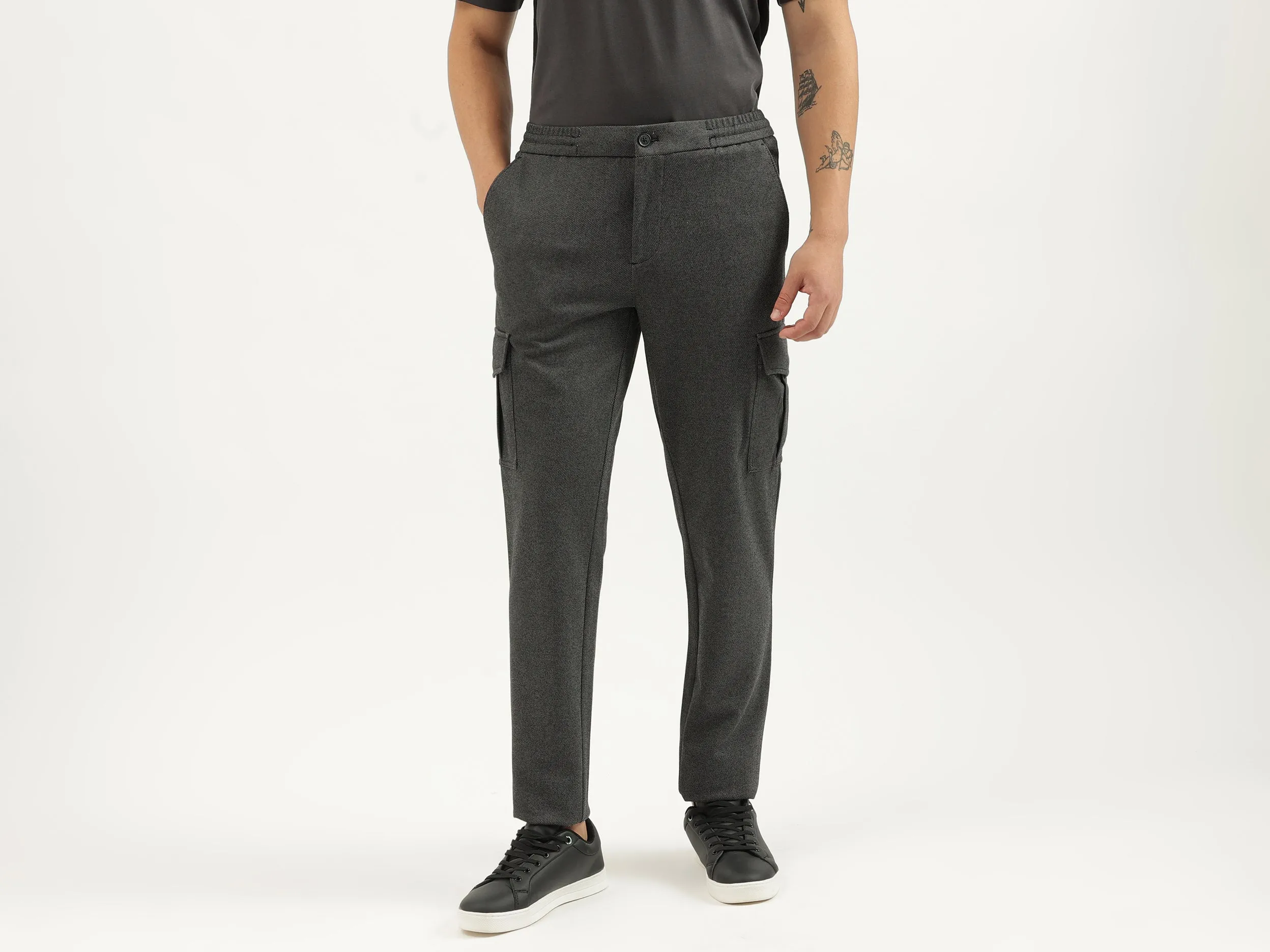 Solid Relaxed Fit Cargos