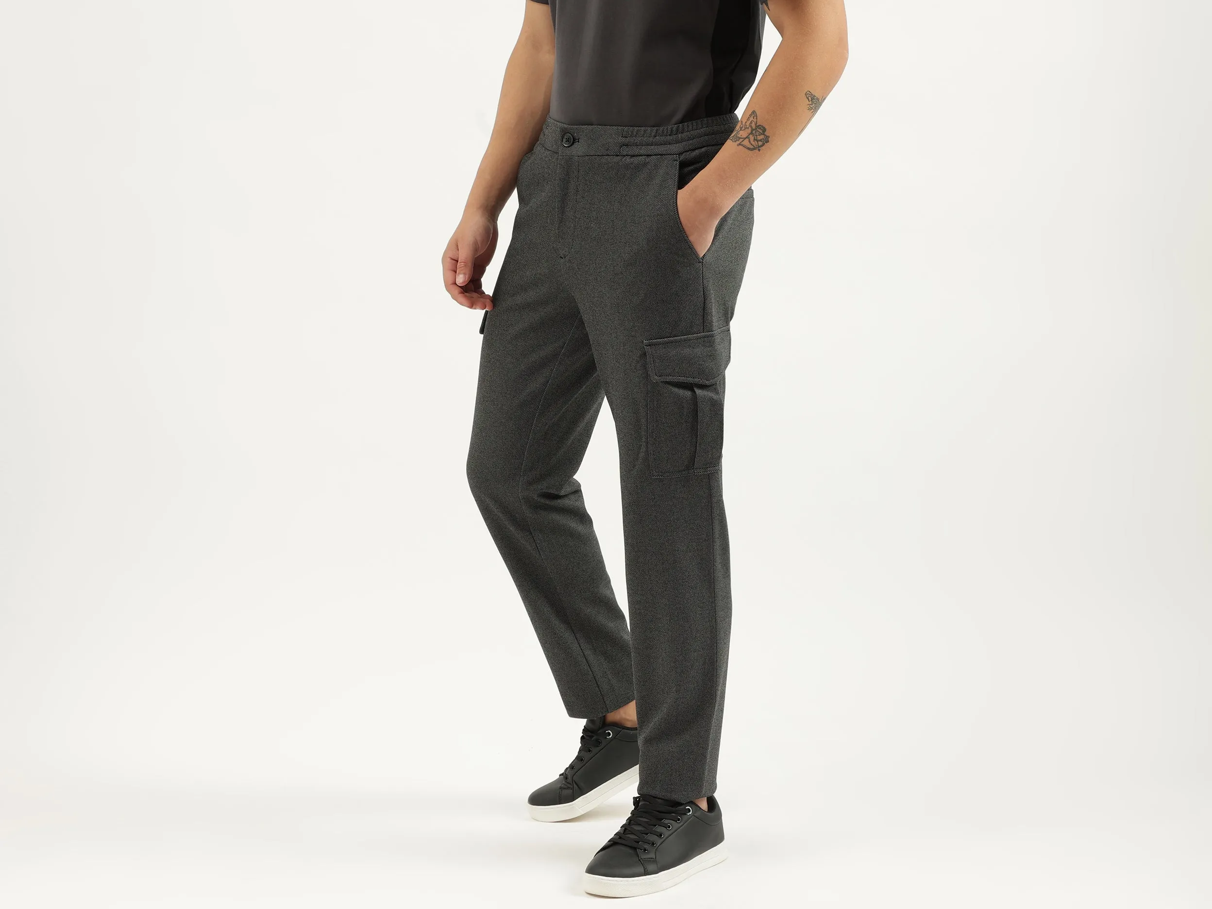 Solid Relaxed Fit Cargos
