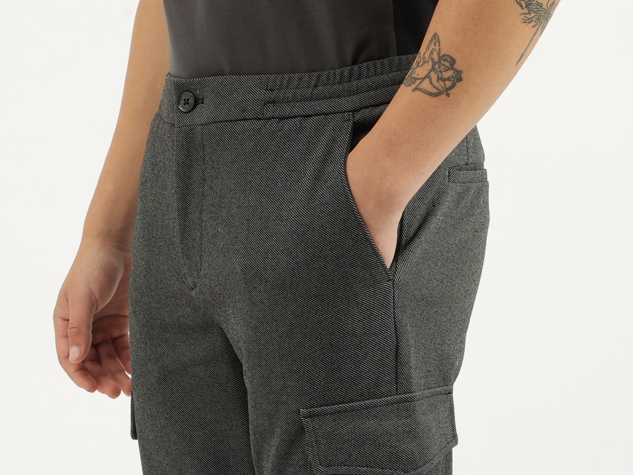Solid Relaxed Fit Cargos
