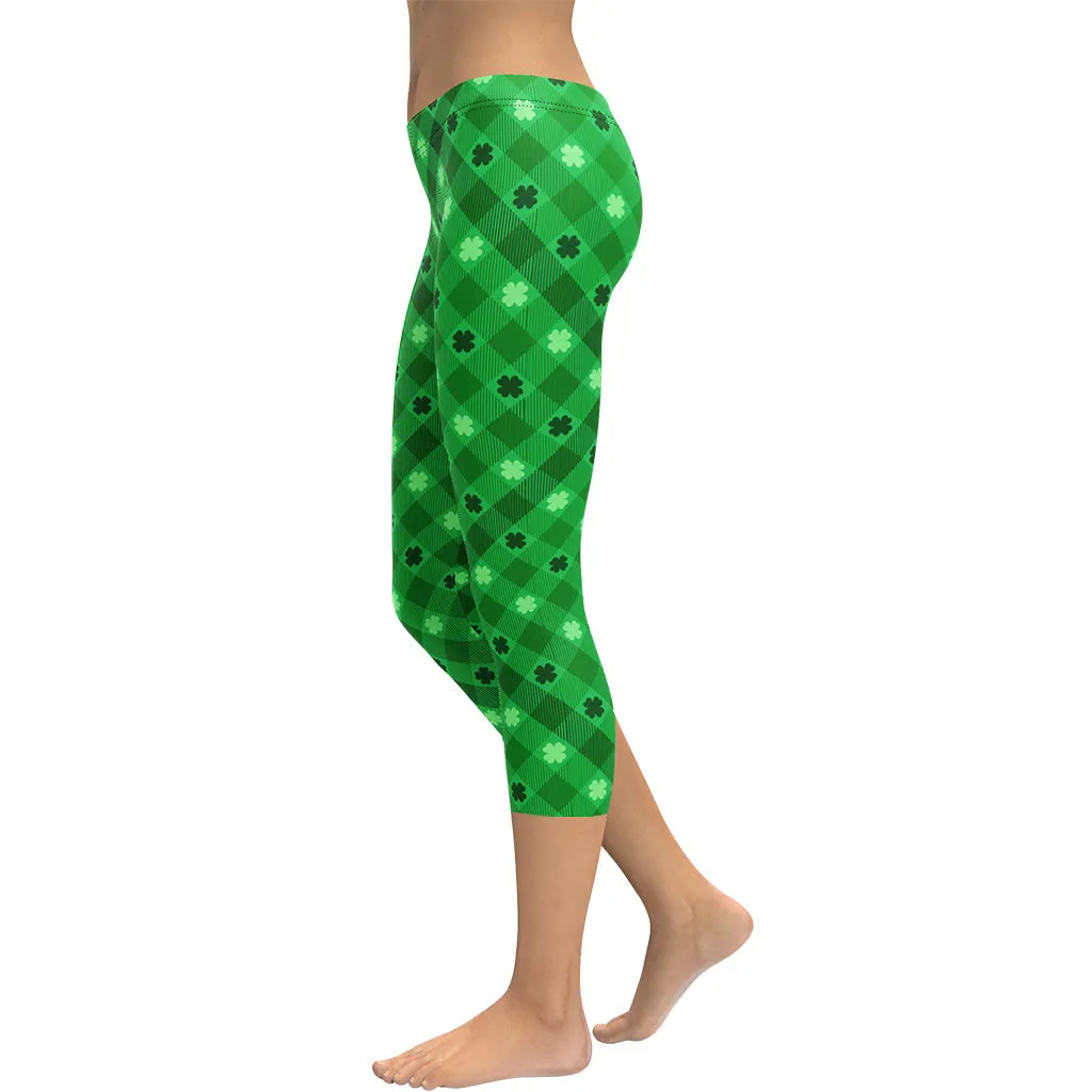 St. Patrick's Day Plaid Capris