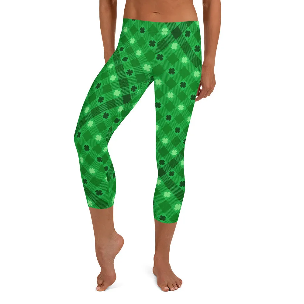 St. Patrick's Day Plaid Capris