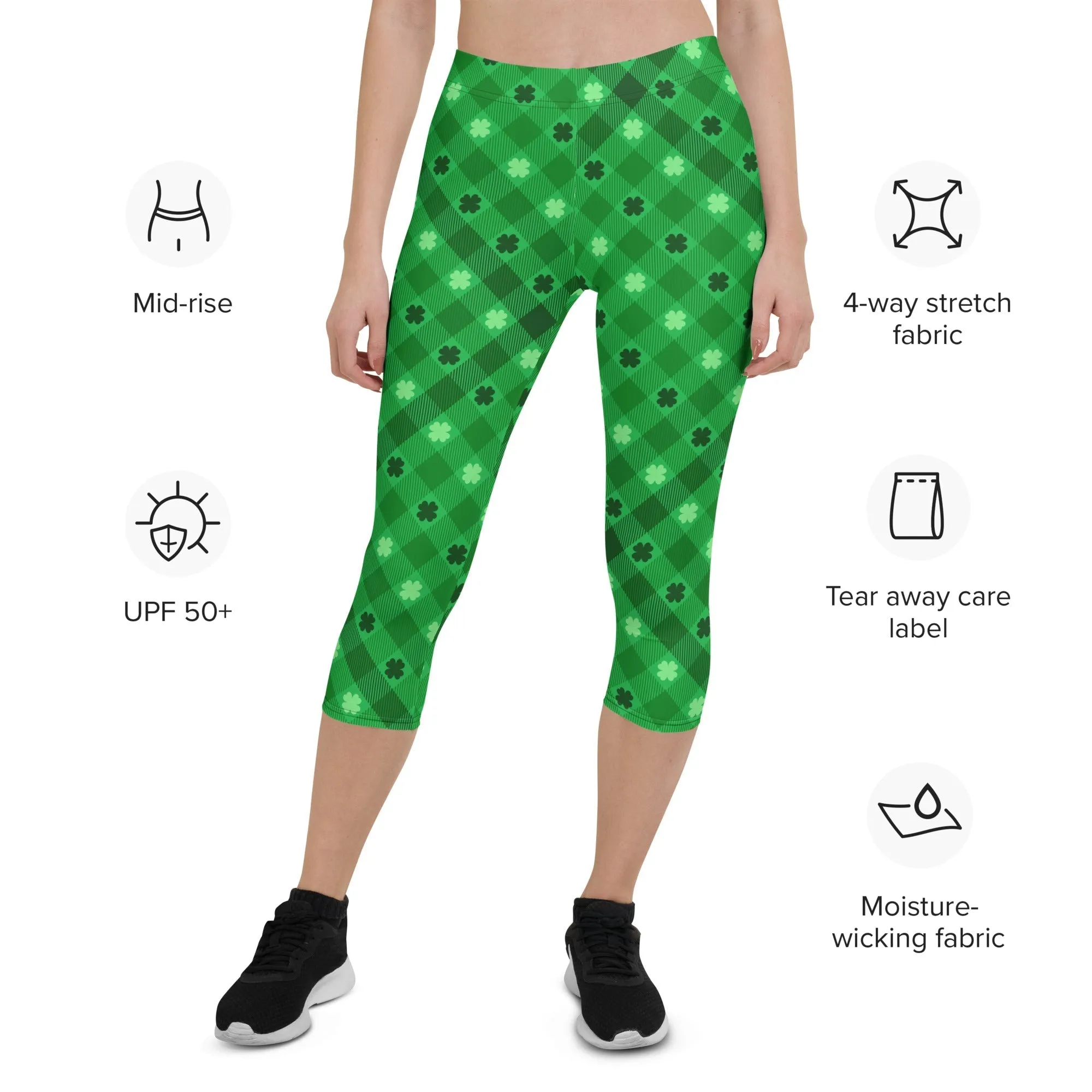 St. Patrick's Day Plaid Capris