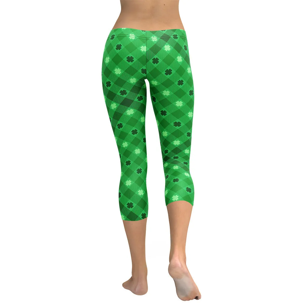 St. Patrick's Day Plaid Capris