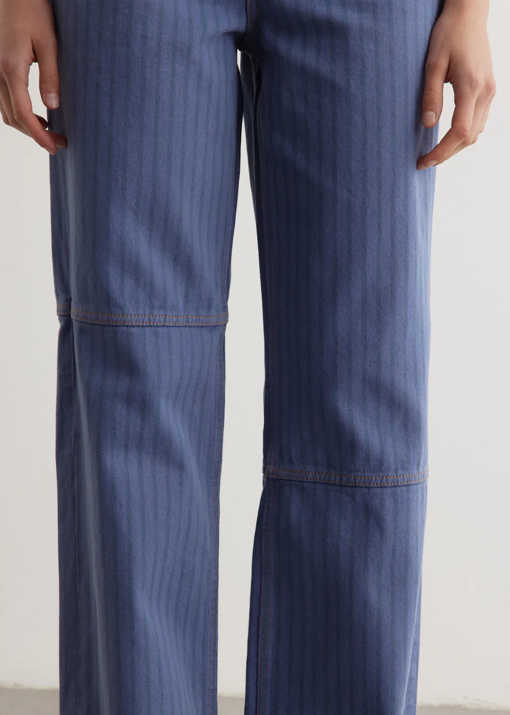 Stripe Overdyed Denim Jeans