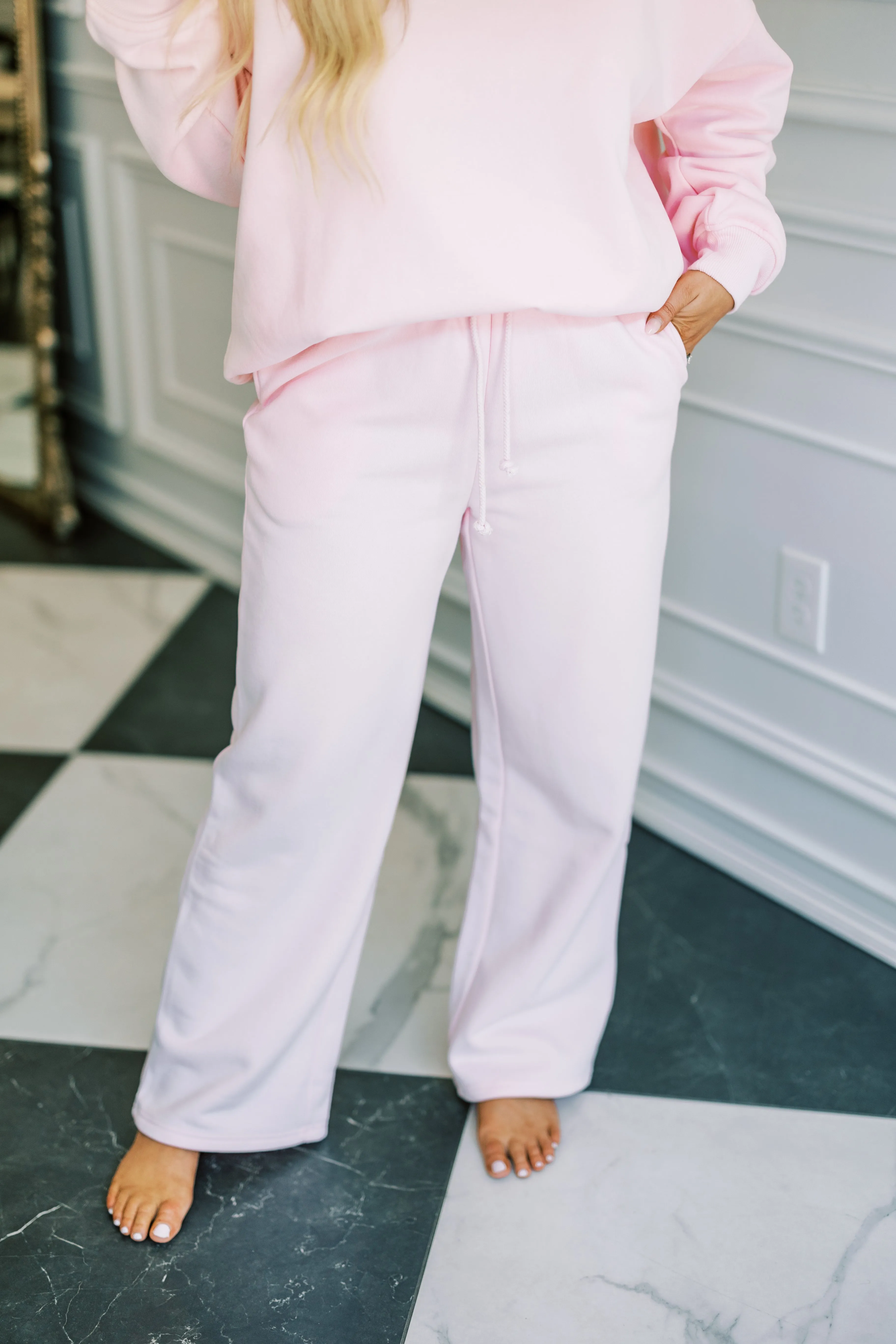 The Caley Sweatpants in Light Pink