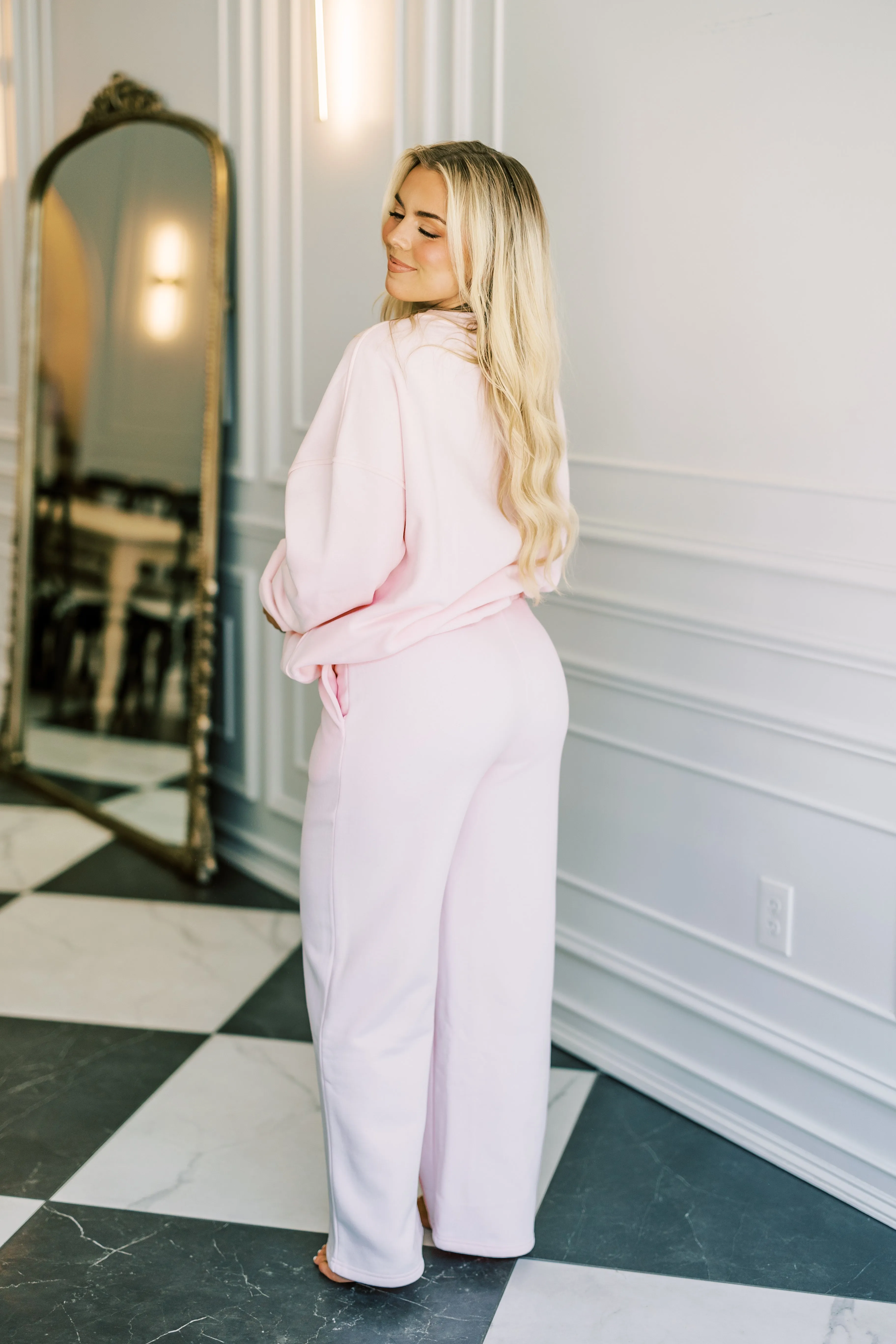 The Caley Sweatpants in Light Pink