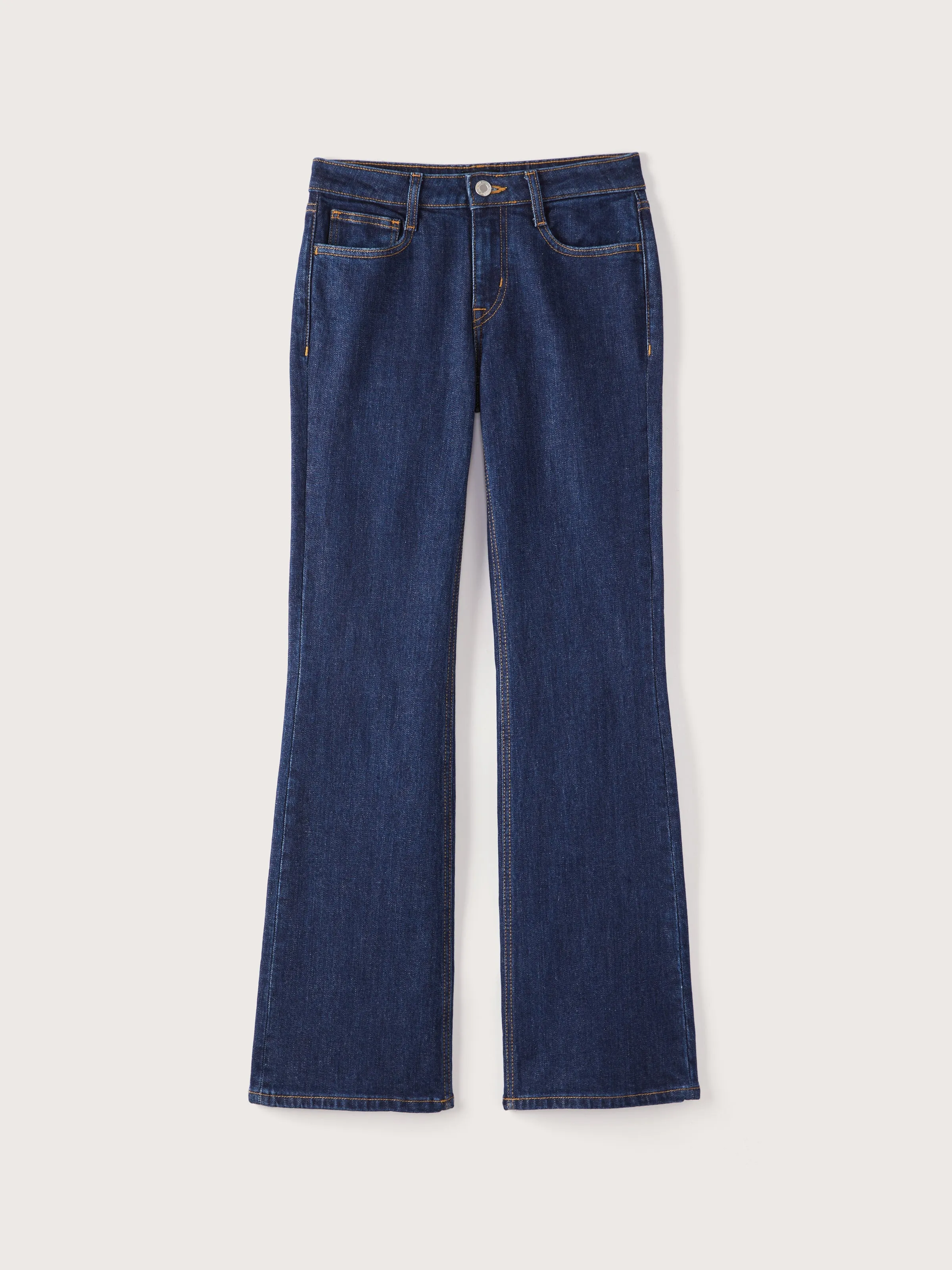 The Joan Mid Rise Bootcut Fit Jean in Dark Indigo