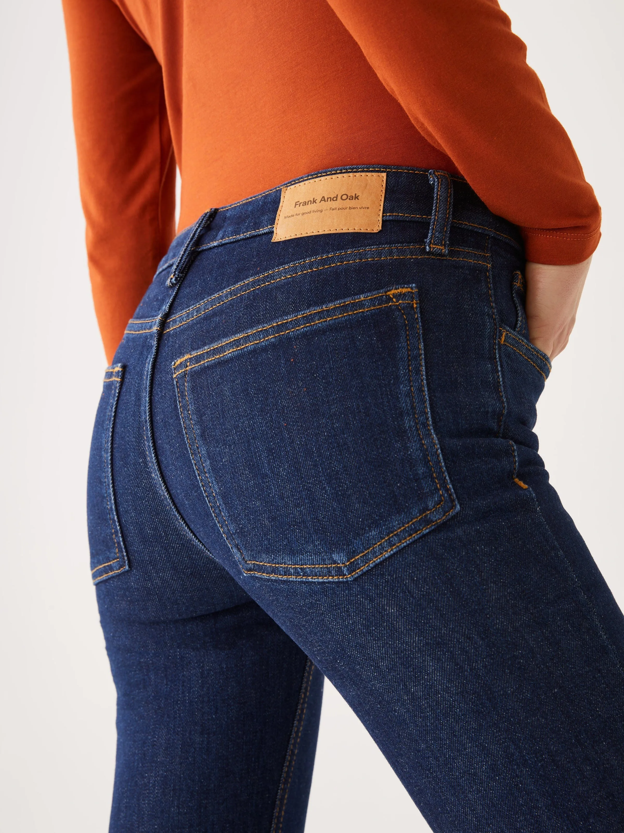 The Joan Mid Rise Bootcut Fit Jean in Dark Indigo