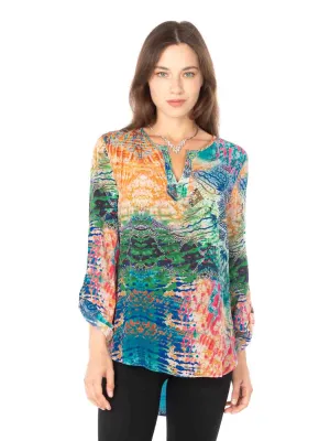 Tianello "Endura" Print Washable Silk "Avlyne" Blouse