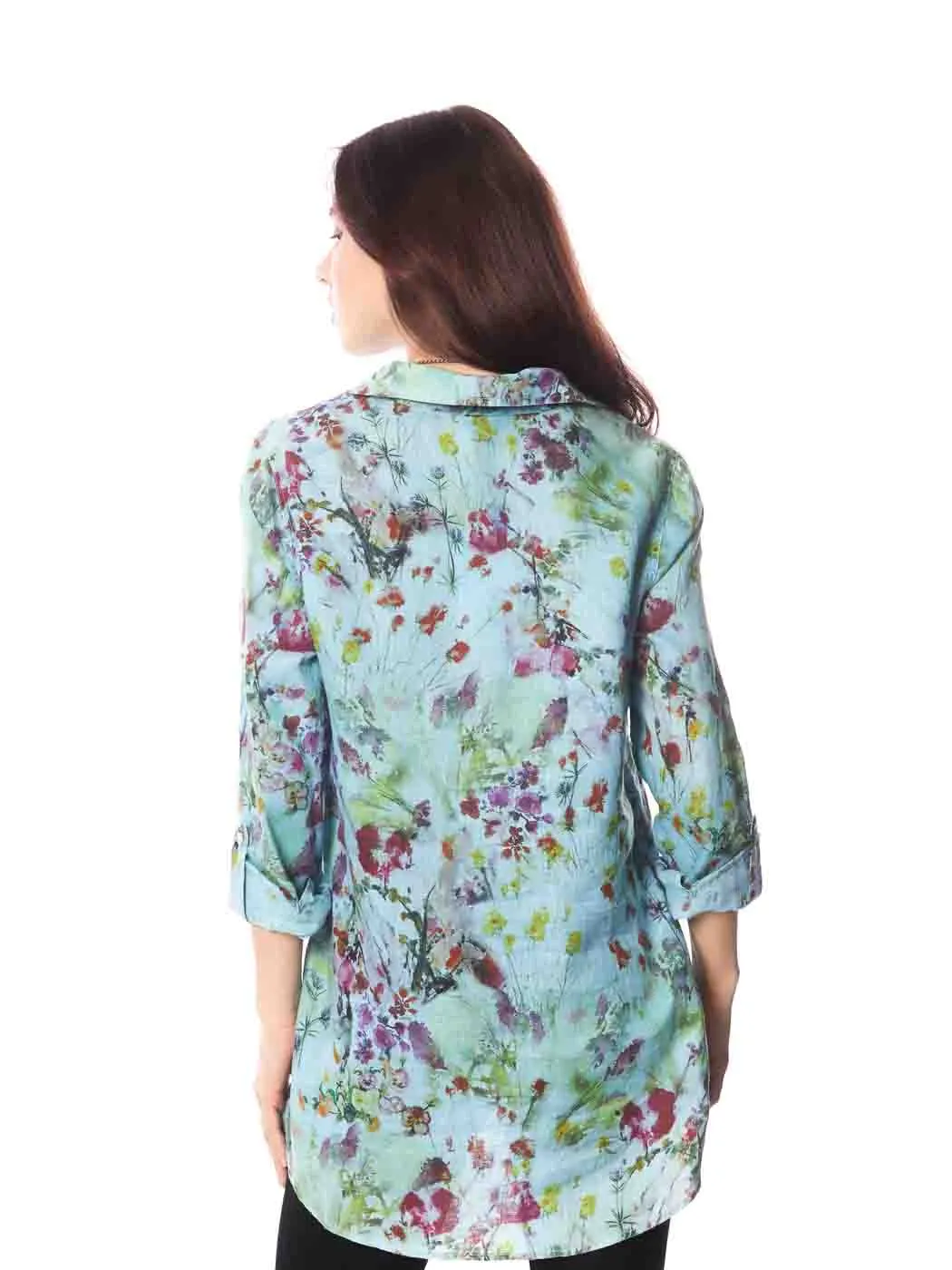 Tianello "Ezee" Print Linen "Loving" Blouse (OverSized)