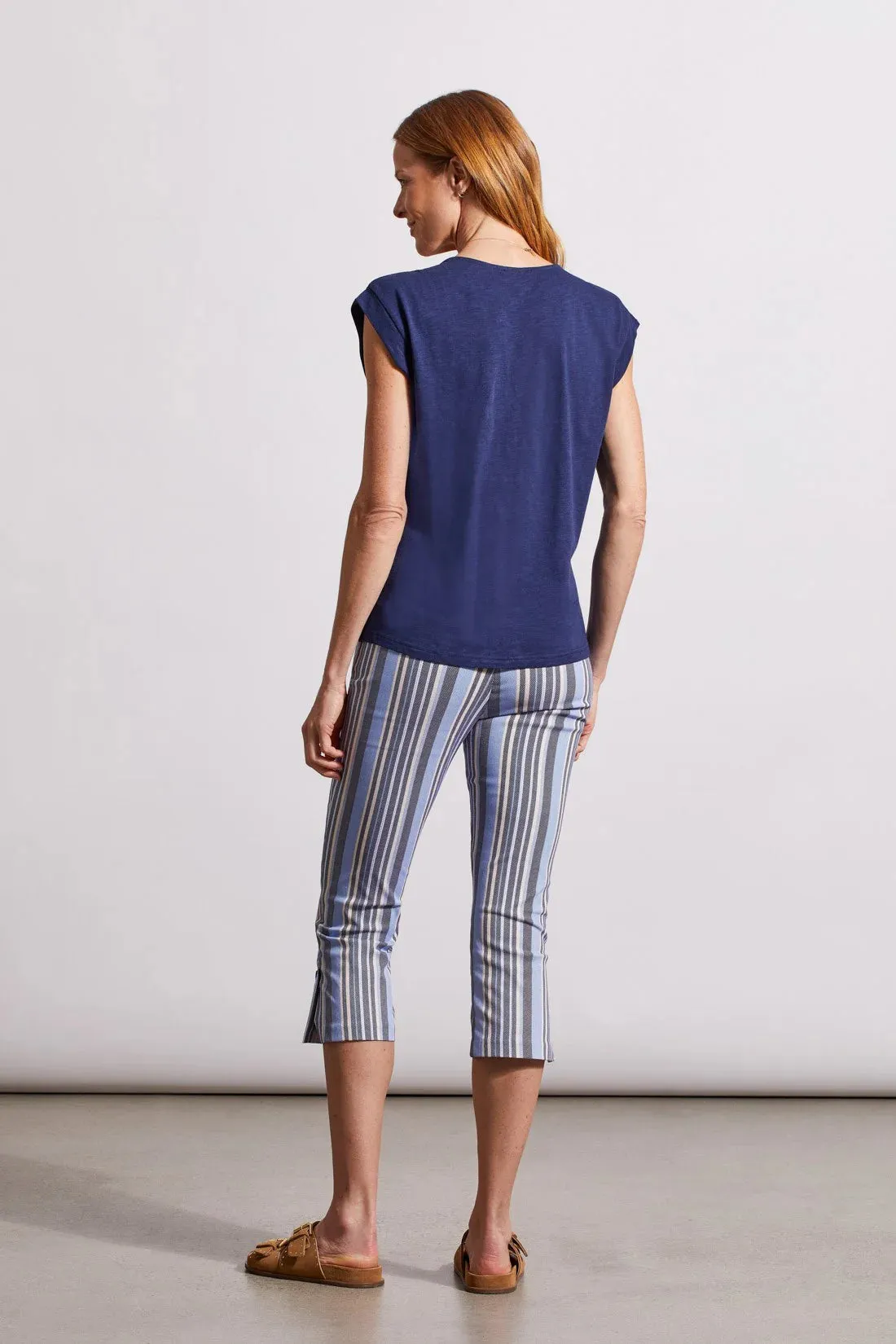 TR1726o Sleeveless Ruched Top