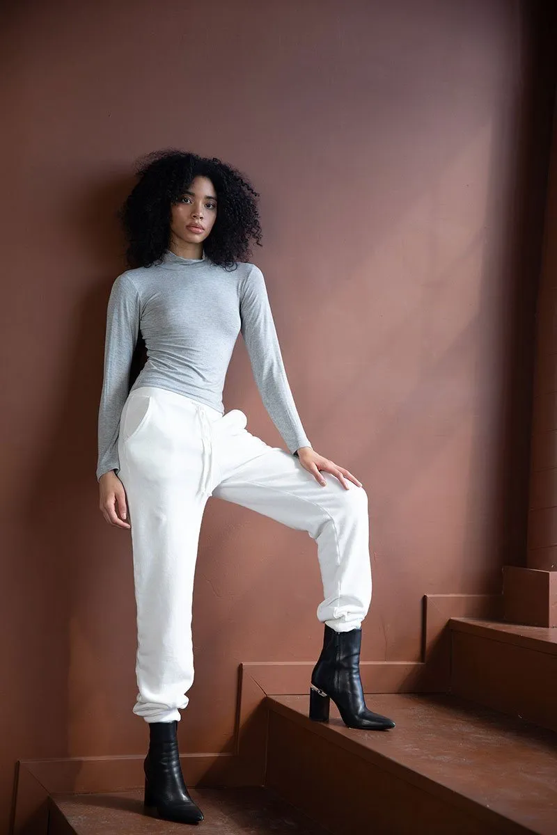 White Ski Joggers
