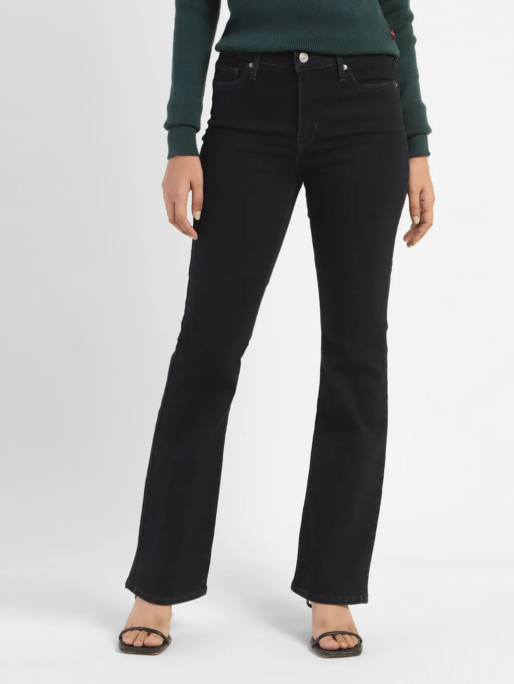 Women's 315 Navy Blue Bootcut Fit Mid Rise Jeans