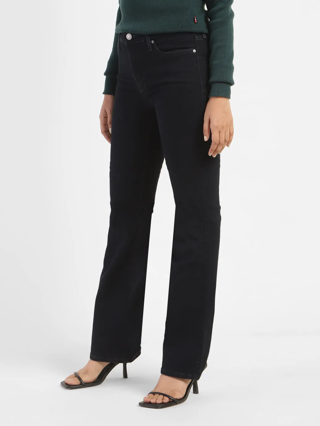 Women's 315 Navy Blue Bootcut Fit Mid Rise Jeans