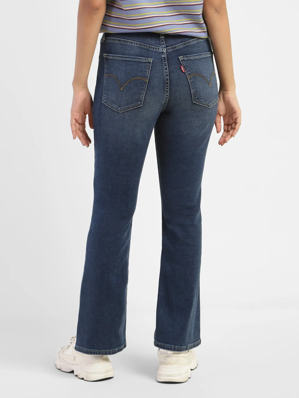 Women's 725 Blue Bootcut Fit Mid Rise Jeans