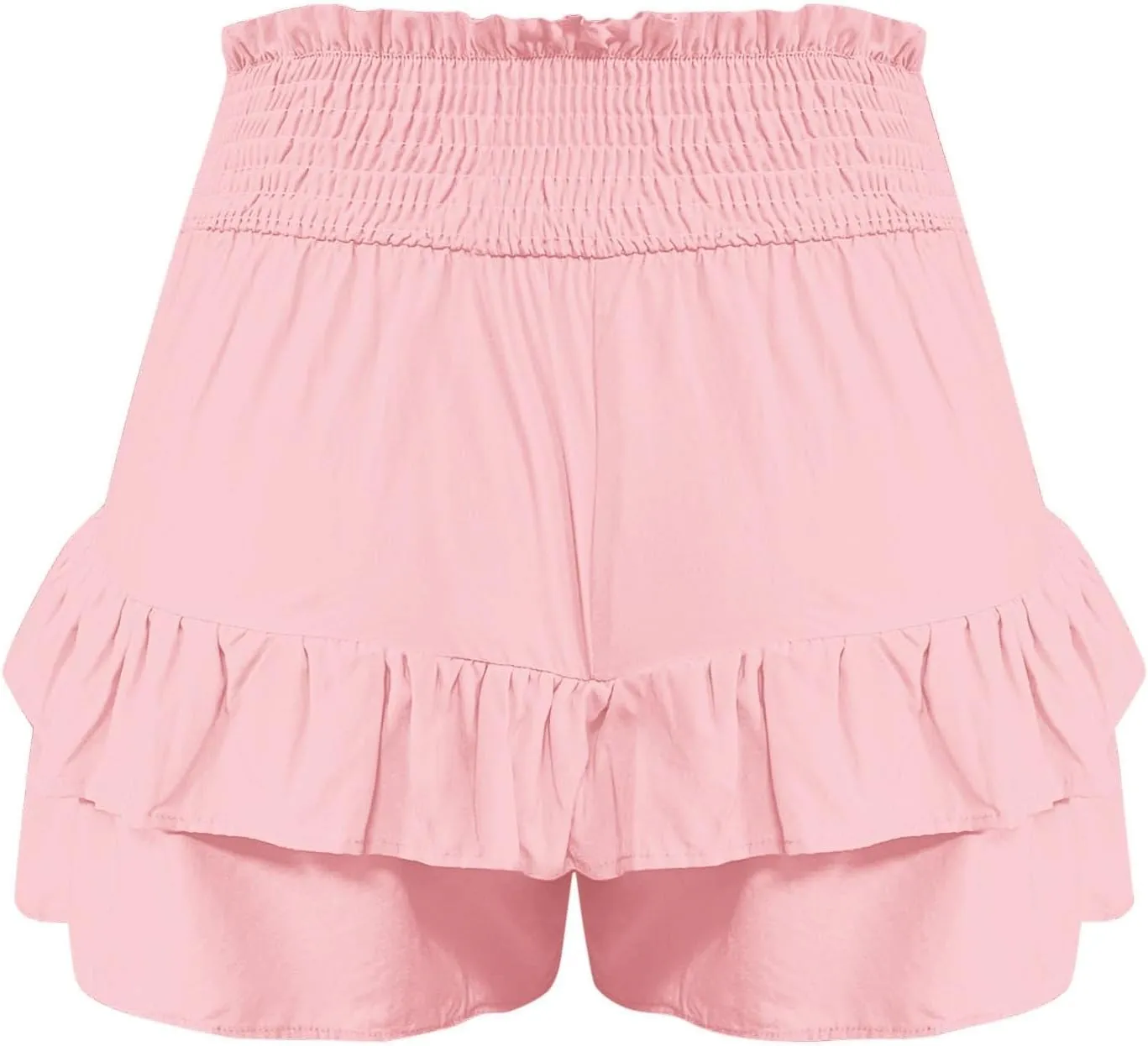 Women's High Waisted Flowy Shorts Boho Ruffle Skorts Pleated Tennis Beach Short Casual Summer Tiered Skirt