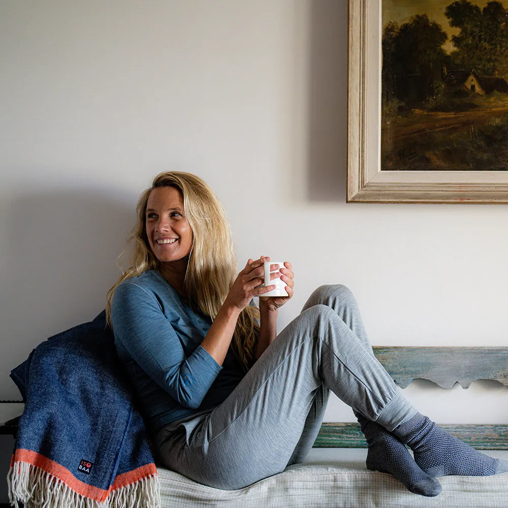 Womens Merino Blend 200 PJ Joggers (Cloud Melange)