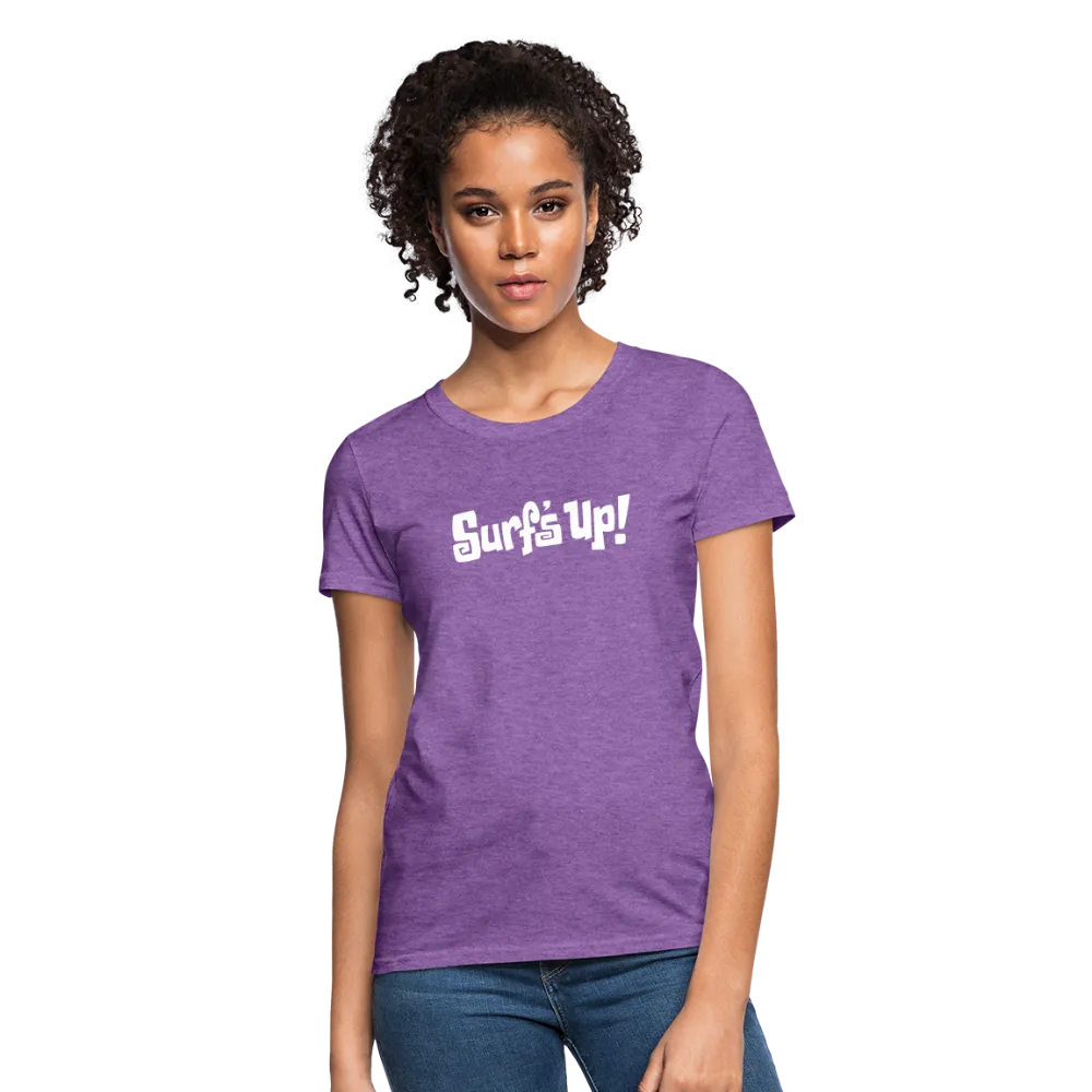 Womens Santa Cruz Surf Shop Surfs Up Script Simple Tee