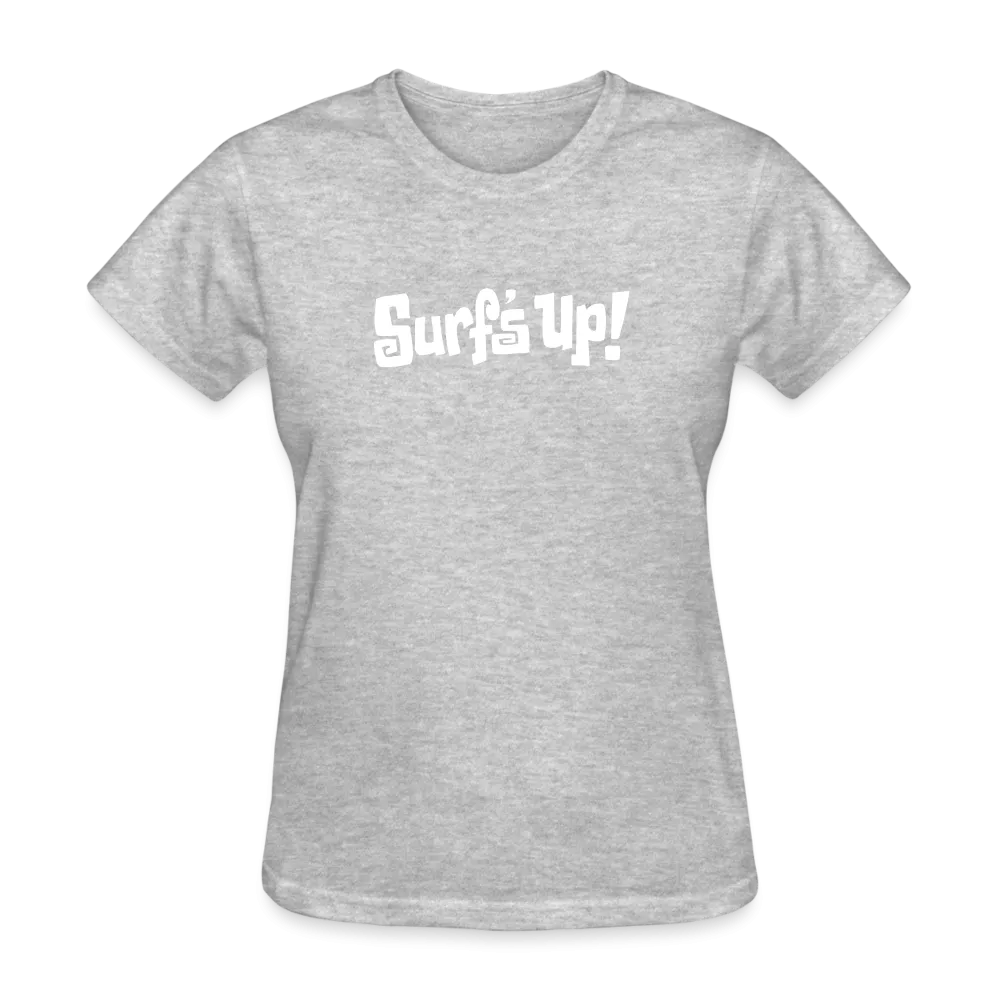 Womens Santa Cruz Surf Shop Surfs Up Script Simple Tee