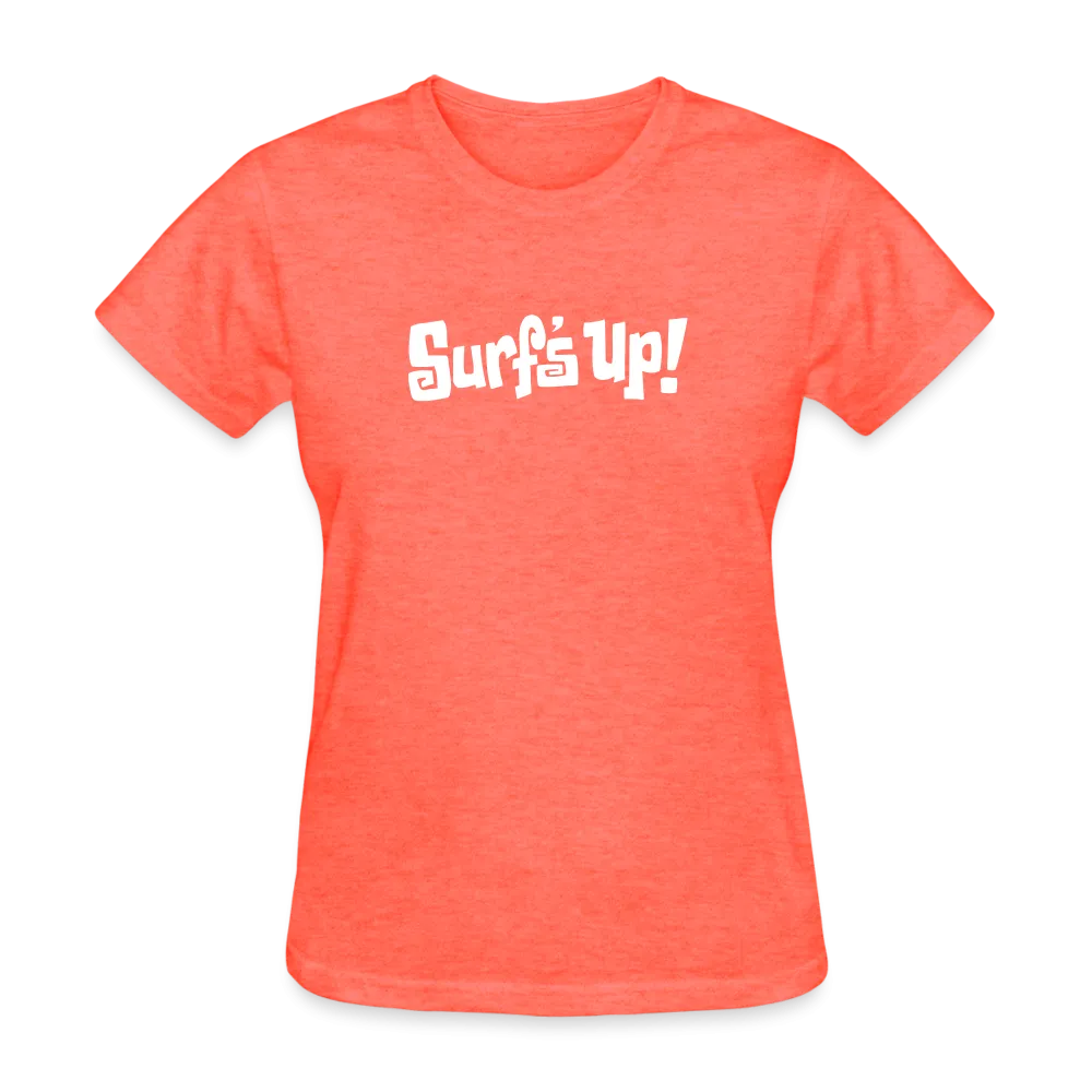 Womens Santa Cruz Surf Shop Surfs Up Script Simple Tee